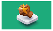 Icon einer Hand, die in ihrer Faust einen Stern hält