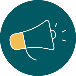 Die Konturen eines Megaphones