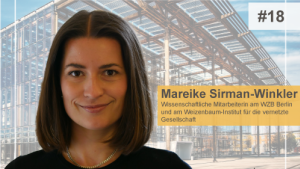 Portrait von Mareike Sirmann-Winkler mit dem Text "KI in der Verwaltung - zwischen Aufbruch und Alltagstauglichkeit"